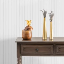 Brewster 4000-59016 Murph White Beadboard Paintable Wallpaper> Damask, Trellis & Geometrics