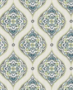 Brewster/ASP 2821-25148 Adele Green Damask Wallpaper Hot