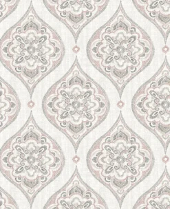 Brewster/ASP 2821-25147 Adele Rose Damask Wallpaper> Damask, Trellis & Geometrics
