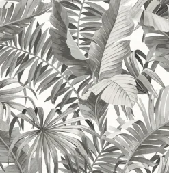 Brewster/ASP 2744-24134 Alfresco Black Palm Leaf Wallpaper Outlet