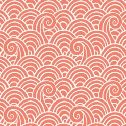 Brewster/ASP 4081-26306 Alorah Coral Wave Wallpaper> Damask, Trellis & Geometrics