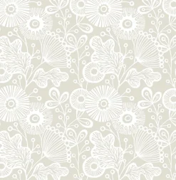 Brewster/ASP 2821-25112 Ana Taupe Floral Wallpaper> Architectural