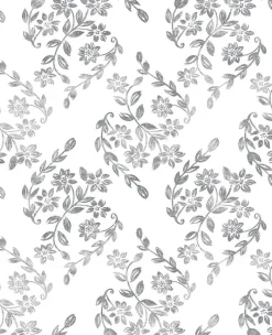 Brewster/ASP 2901-25429 Arabesque Grey Floral Trail Wallpaper> Architectural
