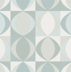 Brewster/ASP 2903-25844 Archer Light Blue Linen Geometric Wallpaper New