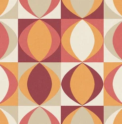 Brewster/ASP 2903-25842 Archer Red Linen Geometric Wallpaper> Damask, Trellis & Geometrics