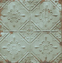 Brewster 2767-22331 Artisan Turquoise Tin Ceiling Wallpaper> Florals