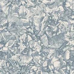 Brewster 307343 Auguste Navy Floral Wallpaper> Architectural
