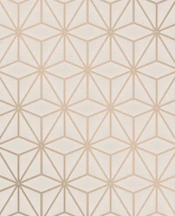 Brewster 2834-42346 Augustin Rose Gold Geometric Wallpaper> Florals