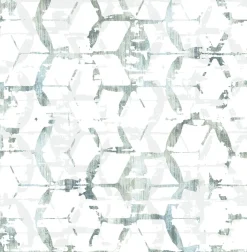 Brewster/ASP 2969-26042 Augustine Slate Distressed Geometric Wallpaper Clearance