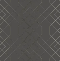 Brewster/ASP 2964-25912 Ballard Grey Geometric Wallpaper> Florals