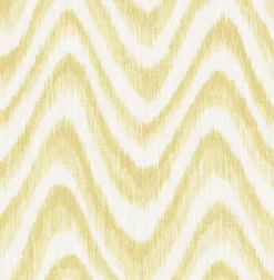 Brewster/ASP 2901-25409 Bargello Yellow Faux Grasscloth Wave Wallpaper Sale