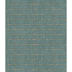 Brewster 376071 Batna Teal Brick Wallpaper Online