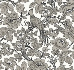 Brewster/ASP 2927-80410 Beaufort Black Peony Chinoiserie Wallpaper Online