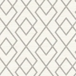 Brewster 3123-12425 Blaze Grey Trellis Wallpaper> Florals