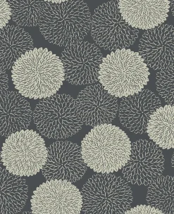 Brewster/ASP 2764-24327 Blithe Charcoal Floral Wallpaper Clearance