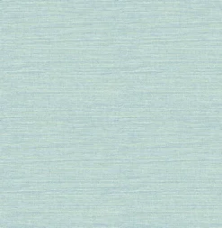 Brewster 2767-24282 Bluestem Aqua Grasscloth Wallpaper> Contemporary & Modern