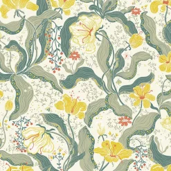 Brewster/ASP 2932-65118 Bodri Yellow Tulip Garden Wallpaper> Architectural