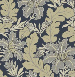 Brewster/ASP 2970-26141 Butterfield Navy Floral Wallpaper