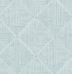 Brewster/ASP 2975-26210 Cade Teal Geometric Wallpaper