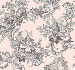 Brewster/ASP 2927-81601 Carmel Blush Baroque Florals Wallpaper Online