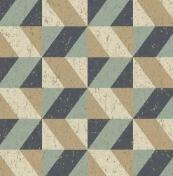 Brewster 2896-25310 Cerium Blue Concrete Geometric Wallpaper Best