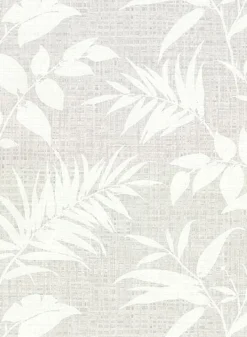 Brewster 2921-50808 Chandler Grey Botanical Faux Grasscloth Wallpaper> Damask, Trellis & Geometrics