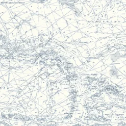 Brewster 3120-16178 Charts Navy Map Wallpaper New