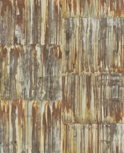 Brewster/ASP 2922-24063 Chavez Brass Patina Panels Wallpaper> Damask, Trellis & Geometrics