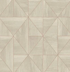 Brewster/ASP 2908-25324 Cheverny Cream Geometric Wood Wallpaper Clearance