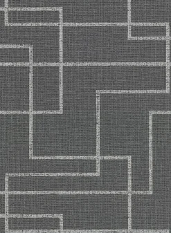 Brewster 2921-50500 Clarendon Charcoal Geometric Faux Grasscloth Wallpaper> Damask, Trellis & Geometrics