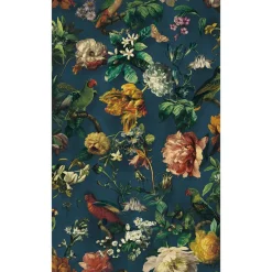 Brewster 307306 Claude Navy Floral Wallpaper> Architectural