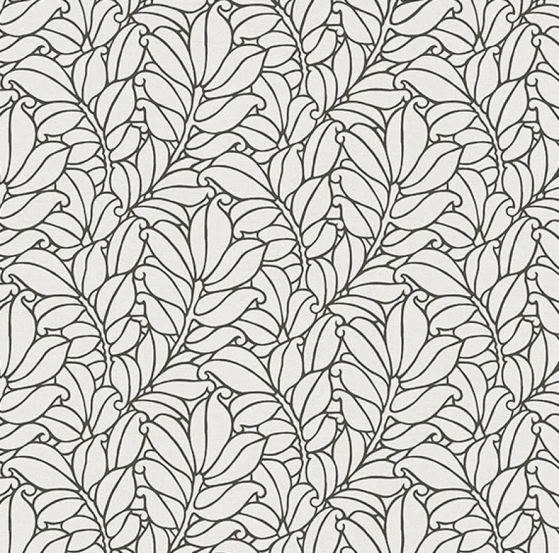 Brewster/ASP 2971-86322 Coraline White Leaf Wallpaper New