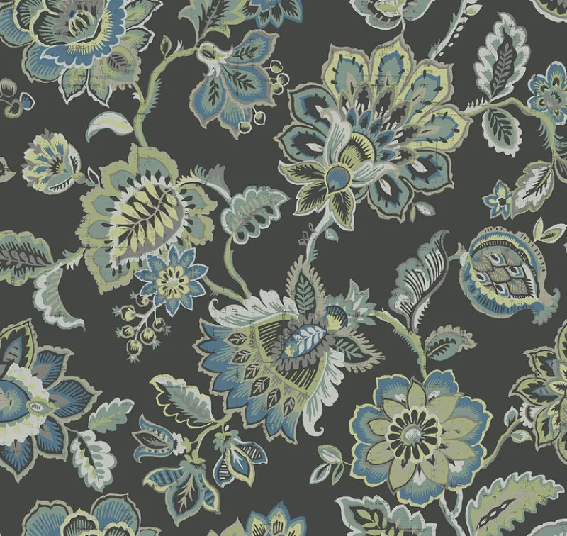 Brewster/ASP 2901-87516 Corona Multicolor Jacobean Wallpaper Outlet