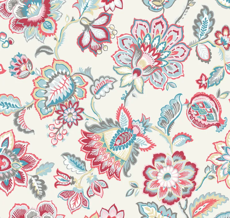 Brewster/ASP 2901-87512 Corona Red Jacobean Wallpaper Online