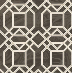 Brewster/ASP 2763-24221 Daphne Brown Trellis Wallpaper> Florals