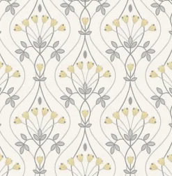 Brewster/ASP 2970-26147 Dard Grey Tulip Ogee Wallpaper> Architectural