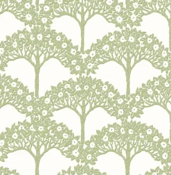 Brewster/ASP 2970-26114 Dawson Green Magnolia Tree Wallpaper