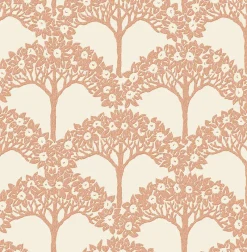 Brewster/ASP 2970-26112 Dawson Rust Magnolia Tree Wallpaper> Architectural