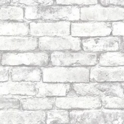 Brewster/ASP 2922-21261 Debs White Exposed Brick Wallpaper> Brick, Stone & Wood