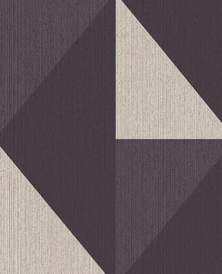 Brewster 395823 Diamond Black Tri-Tone Geometric Wallpaper> Florals