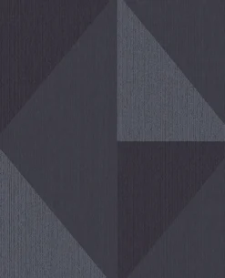 Brewster 395826 Diamond Blue Tri-Tone Geometric Wallpaper> Florals