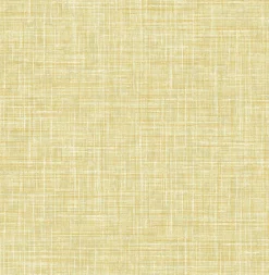 Brewster/ASP 4081-26356 Emerson Yellow Faux Linen Wallpaper> Damask, Trellis & Geometrics