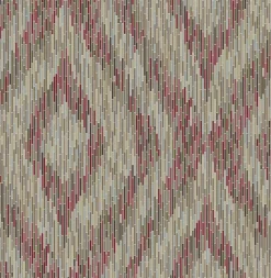 Brewster/ASP 2763-24220 Ethereal Red Ogee Wallpaper> Damask, Trellis & Geometrics