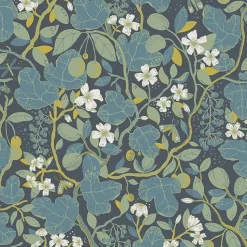 Brewster/ASP 2932-65122 Ewald Blue Garden Vines Wallpaper> Architectural