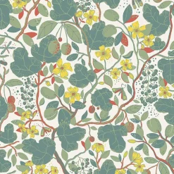 Brewster/ASP 2932-65123 Ewald Turquoise Garden Vines Wallpaper Best