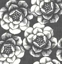 Brewster/ASP 2763-24206 Fanciful Black Floral Wallpaper Outlet