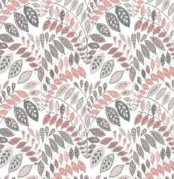 Brewster/ASP 2821-25141 Fiddlehead Pink Botanical Wallpaper New
