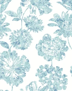 Brewster/ASP 2901-25415 Folia Blue Floral Wallpaper Online
