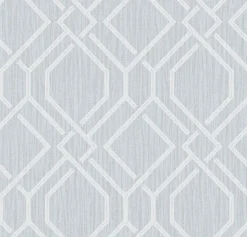 Brewster 4025-82522 Frege Light Blue Trellis Wallpaper Discount