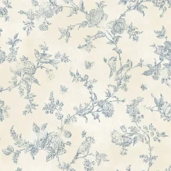 Brewster 3123-02192 French Nightingale Blue Trail Wallpaper Hot